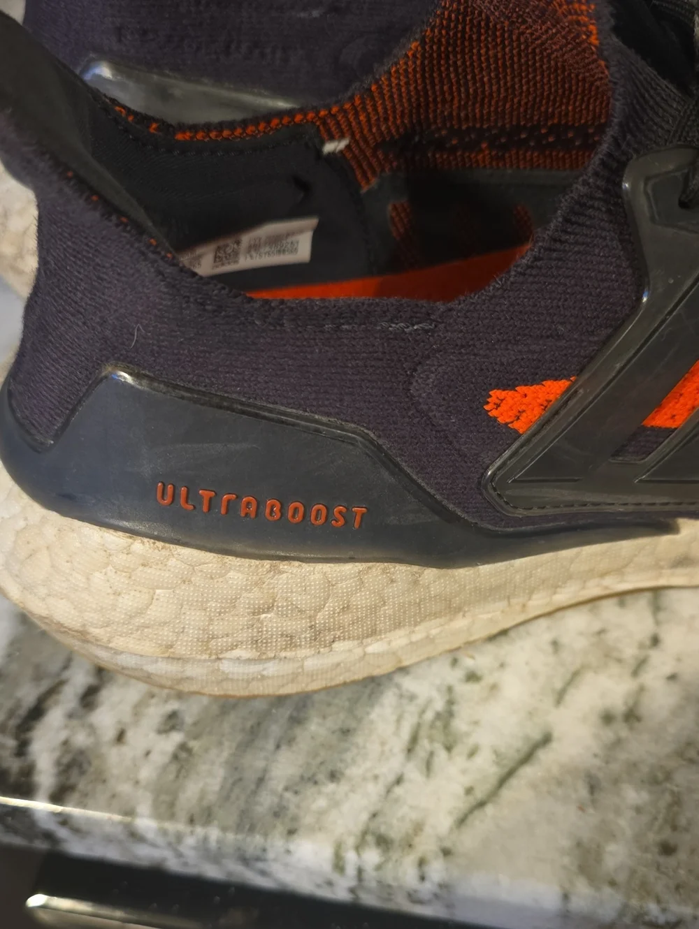 Adidas Men’s Ultraboost Knit Running Shoes - Black & Orange